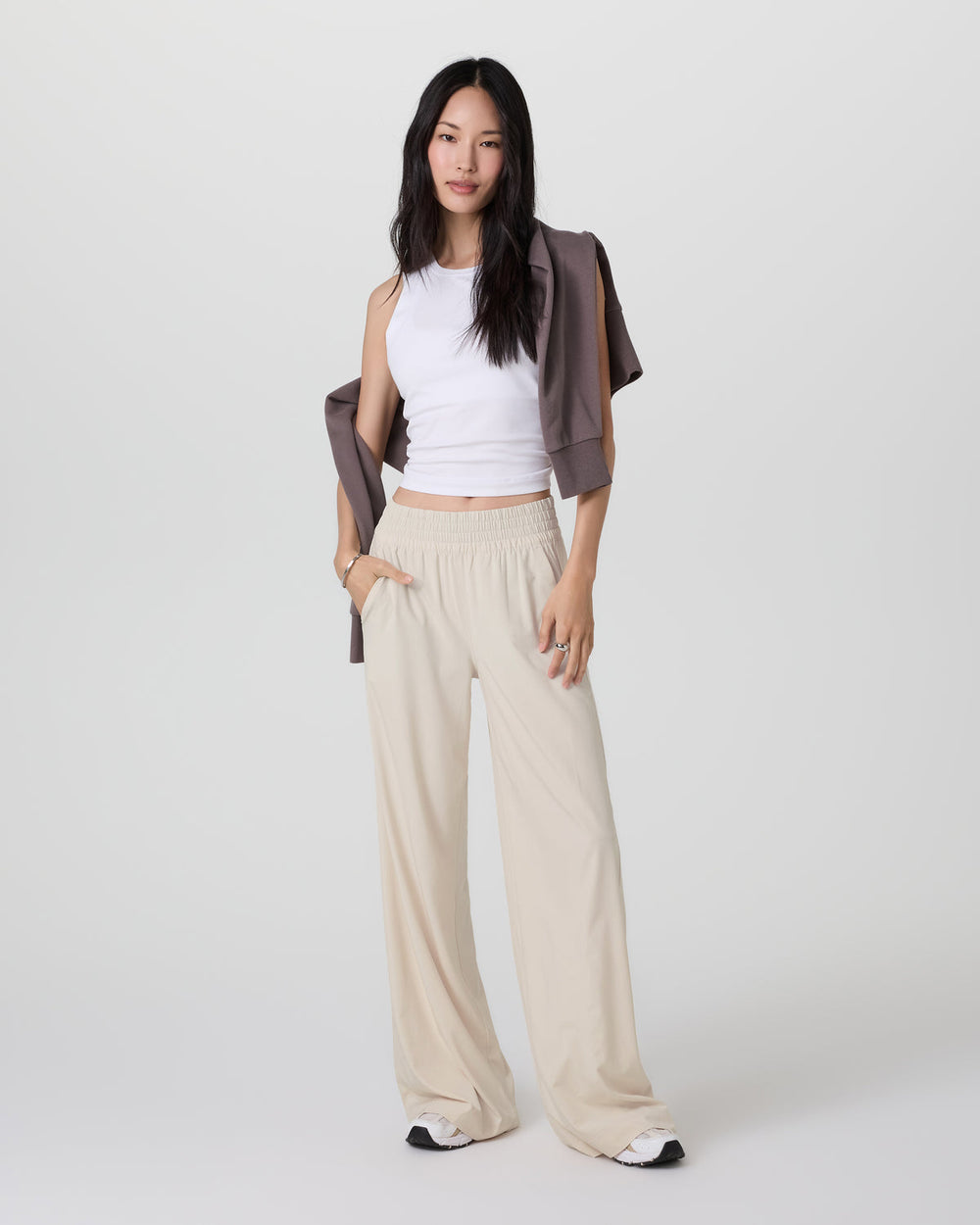 Vuori Villa Wideleg Pant - Long Women's Tall Milkweed Pants