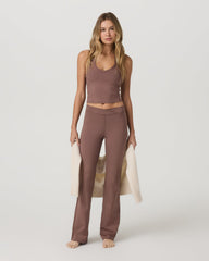 Vuori Inversion Rib Slim Flare Women's Sable Slim Flare Leggings