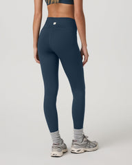 Vuori Inversion Rib Legging Women's Ocean Blue Rib Knit Leggings