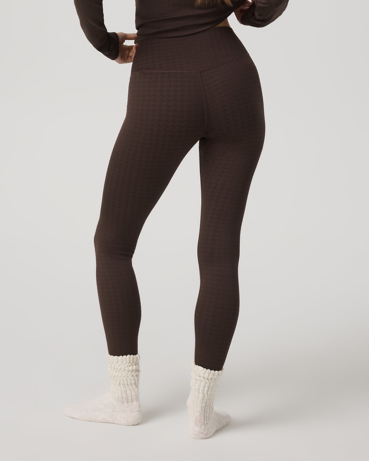 Vuori Women's Textured Chilled Out Legging Java Houndstooth
