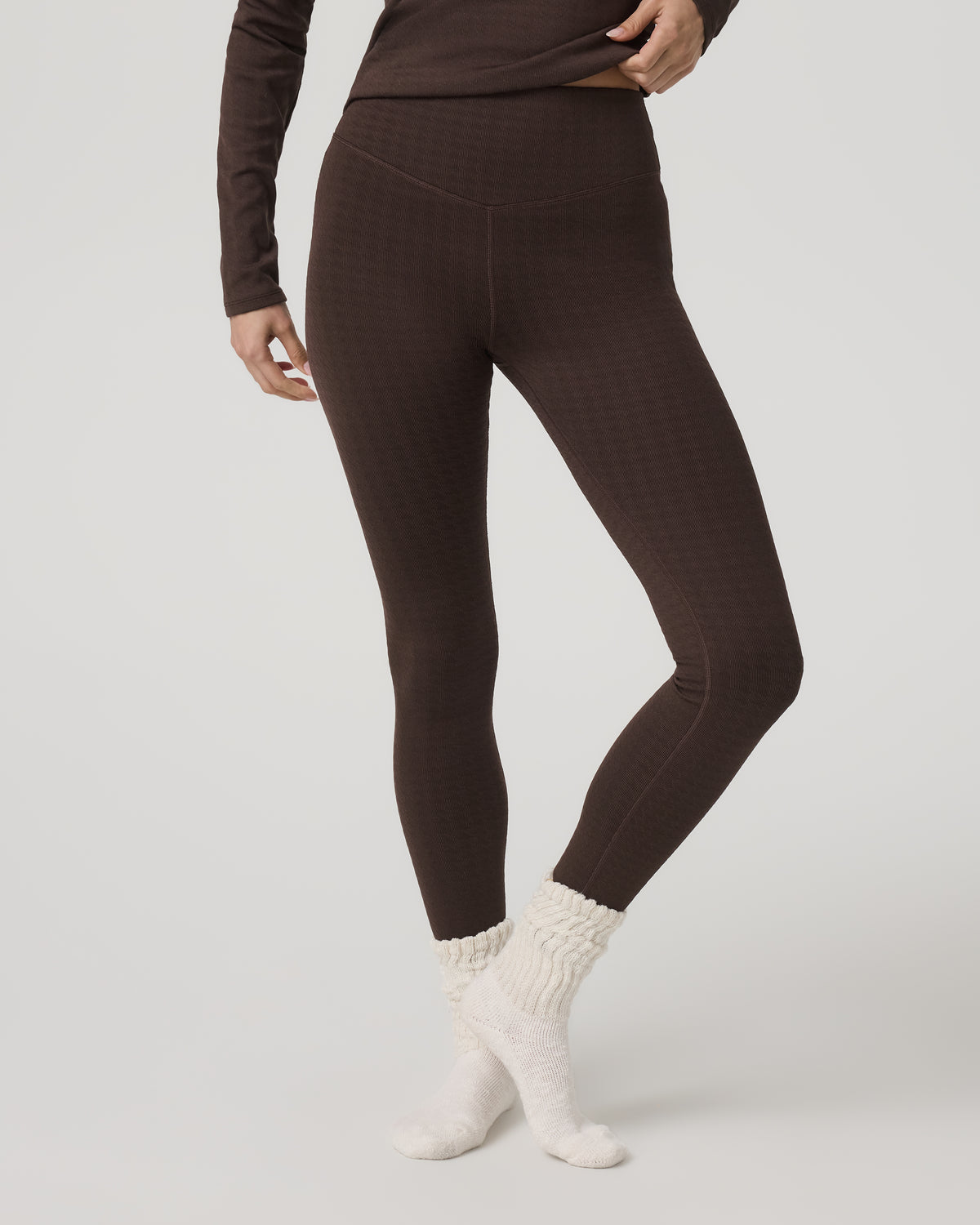 Vuori Women's Textured Chilled Out Legging Java Houndstooth