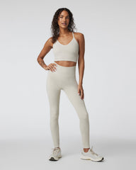 Vuori Waffle Seamless Legging Ecru High Rise Leggings
