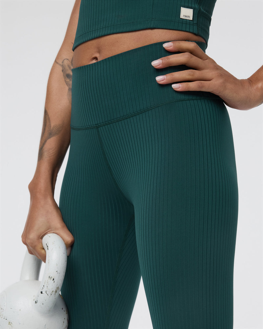 Vuori Inversion Rib Legging Moss
