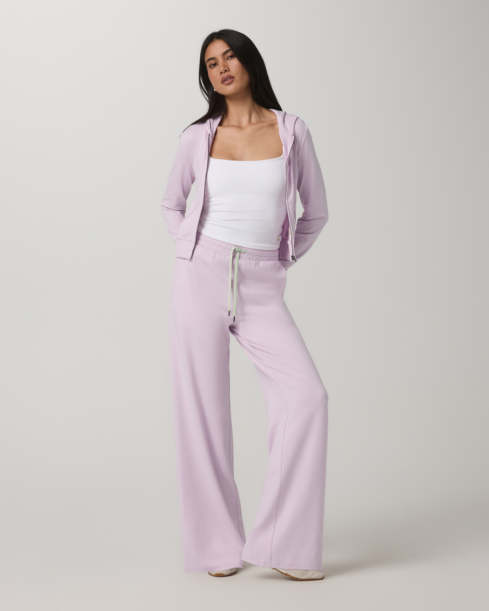 Vuori Halo Essential Wideleg Women's Lilac Breeze Heather Pants