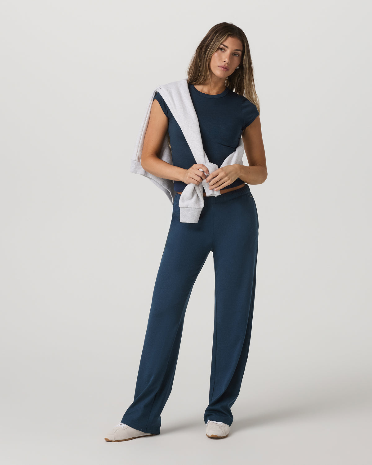 Vuori Halo Modern Straight Leg Pant - Short Blue Coast Heather