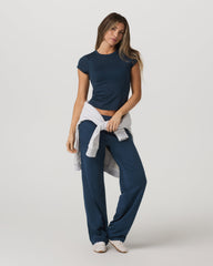 Vuori Halo Modern Straight Leg Pant - Short Blue Coast Heather