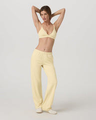 Vuori Women's Halo Modern Straight Leg Pant Lemon Snap Heather