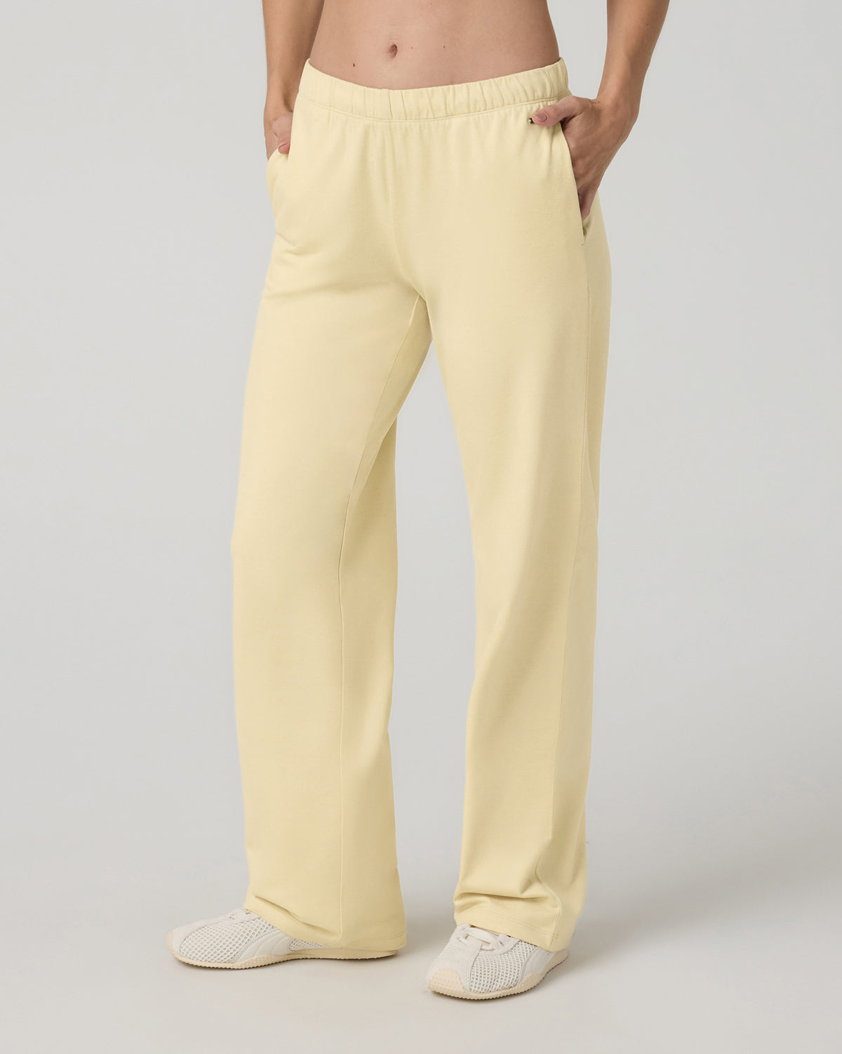 Vuori Women's Halo Modern Straight Leg Pant Lemon Snap Heather