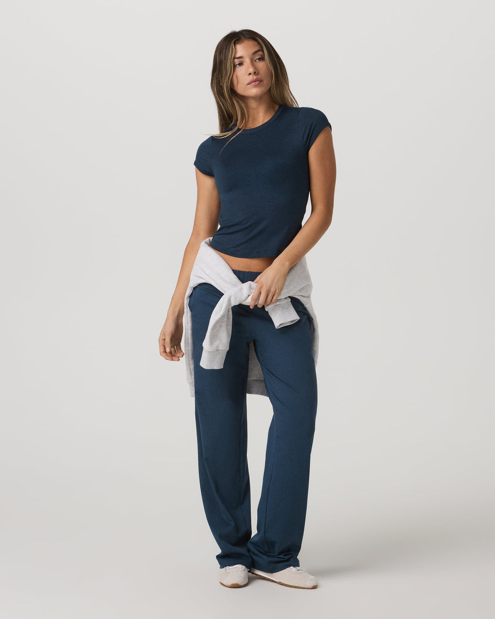 Vuori Halo Modern Straight Leg Pant - Long Blue Coast Heather