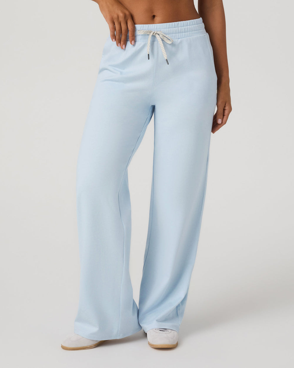 Vuori Halo Essential Wideleg - Short Soft Sky Heather Pants
