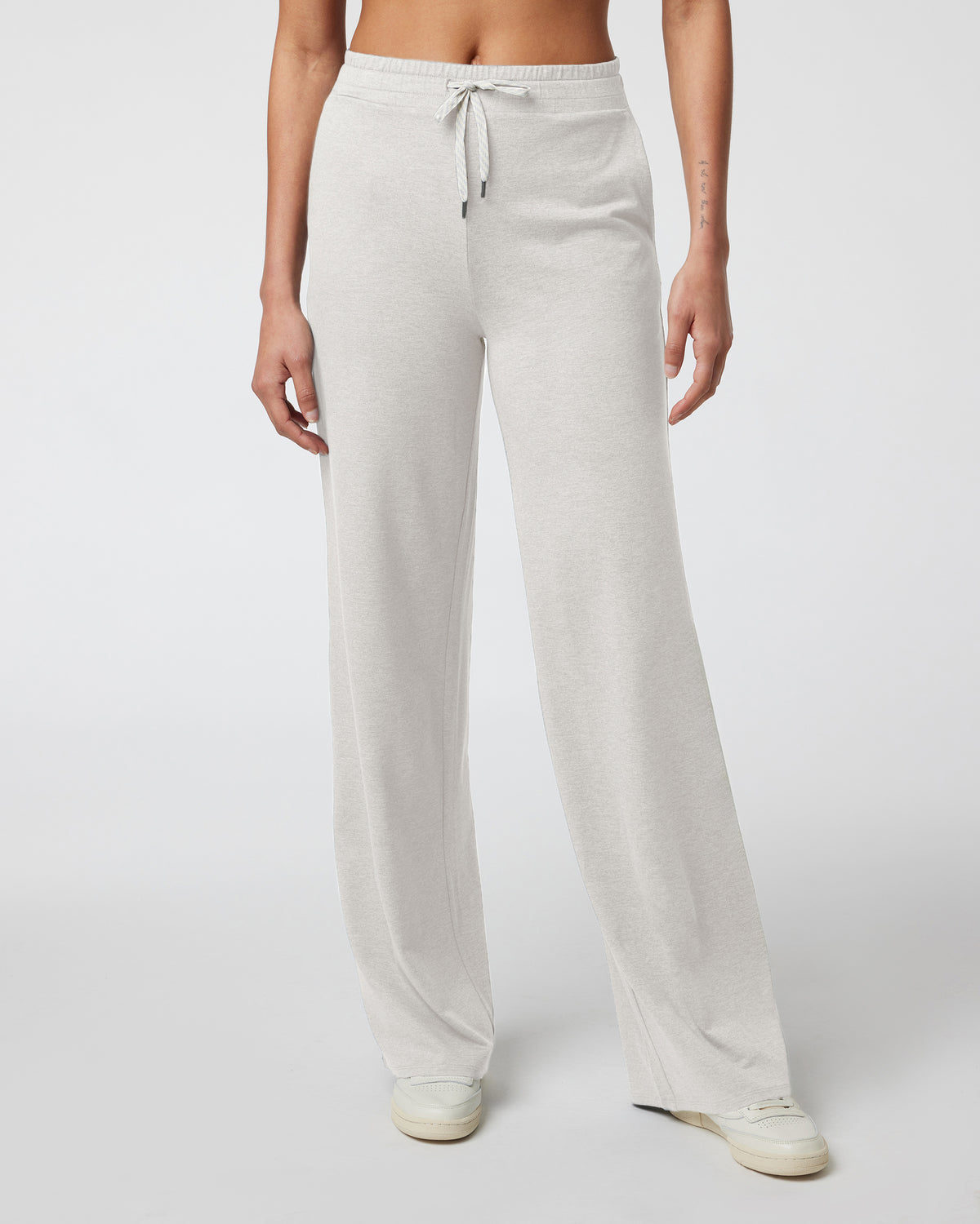 Vuori Halo Essential Wideleg - Long Ecru Heather