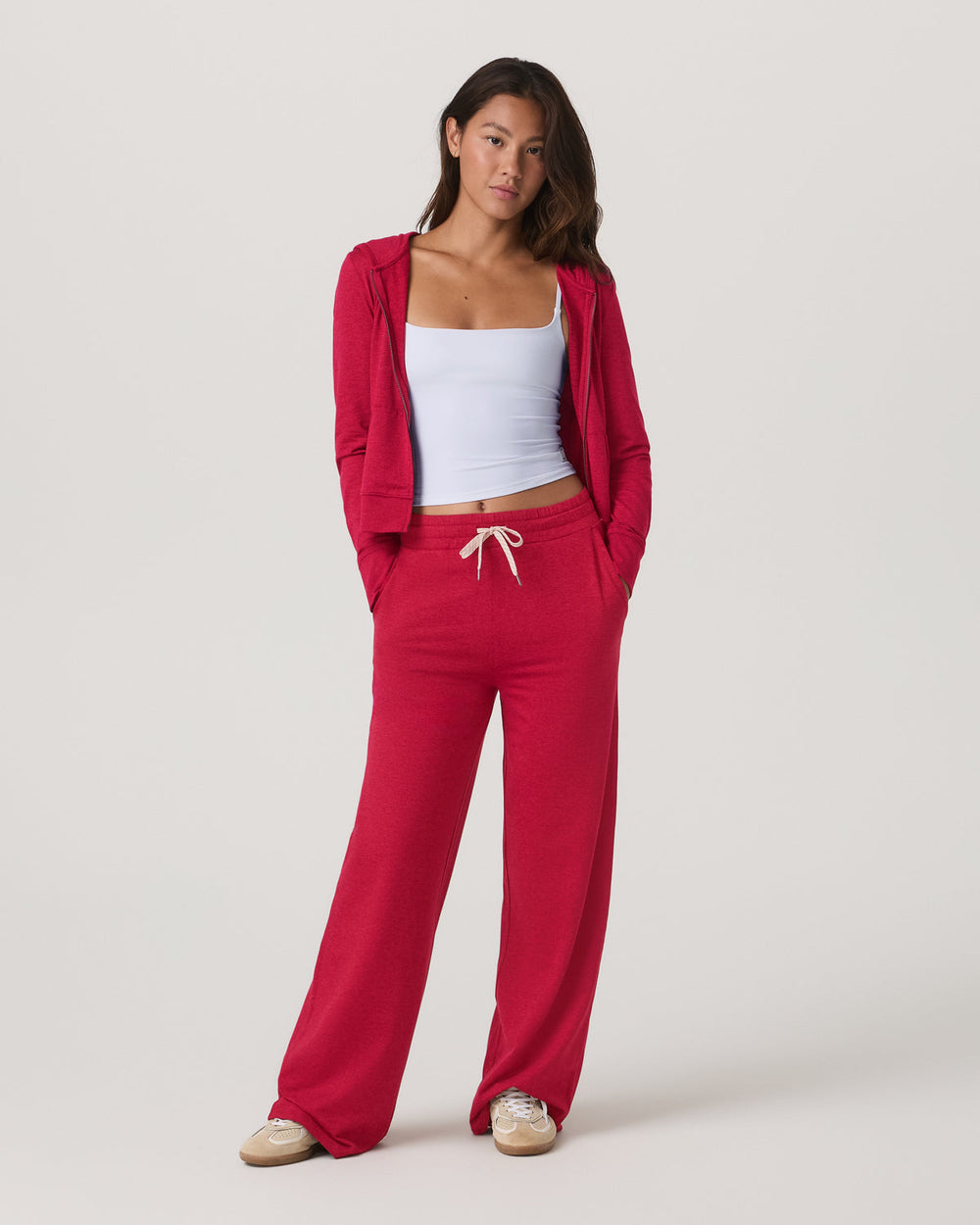 Vuori Halo Wideleg Women's Strawberry Heather Pants
