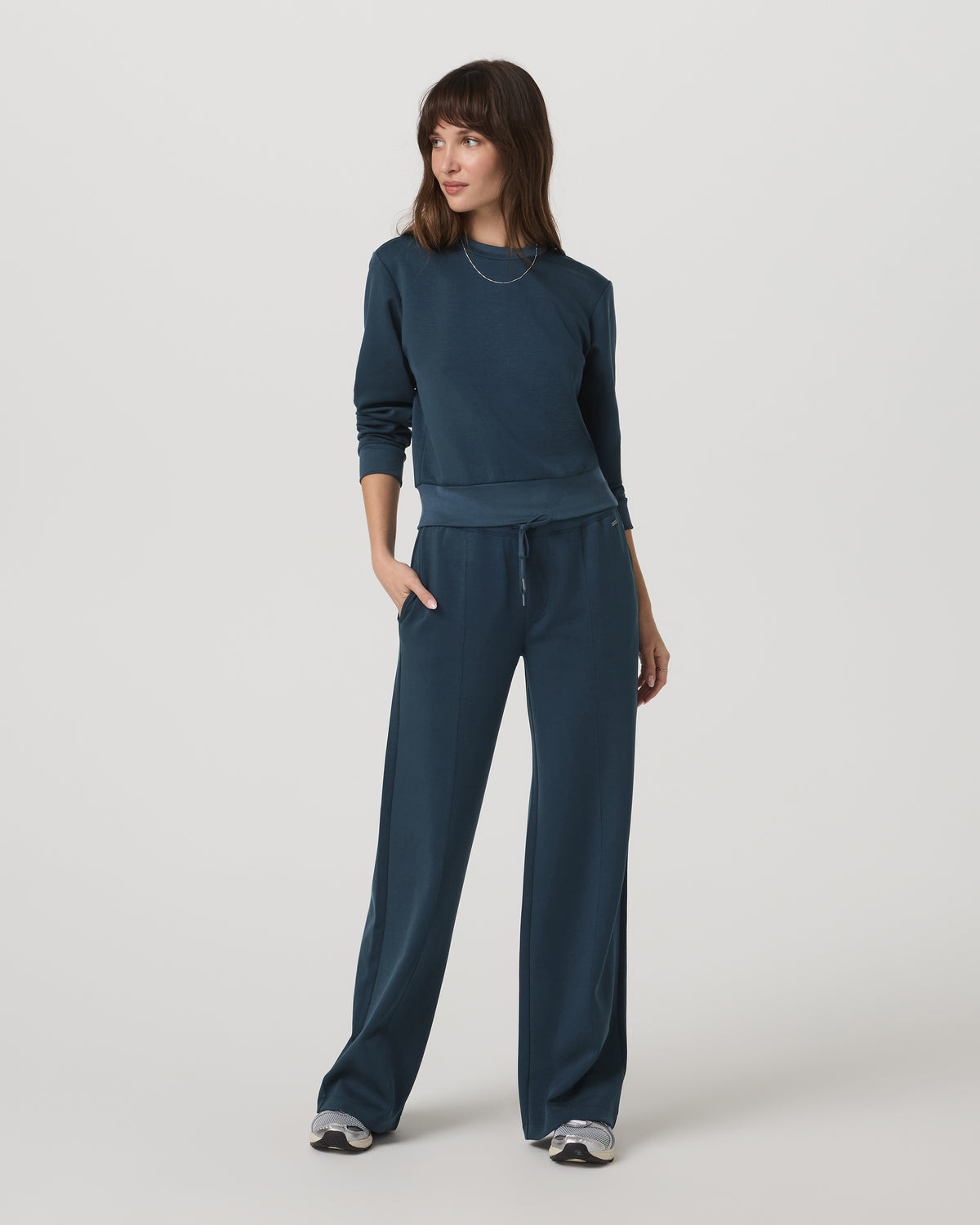 Vuori Compose Wideleg Pant Women's Ocean Blue Relaxed Pants