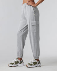 Vuori Boyfriend Cargo Sweatpant Pale Grey Heather