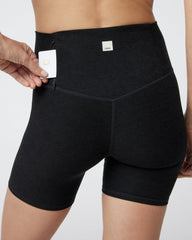 Vuori Clean Elevation Shorty Black Heather Biker Shorts