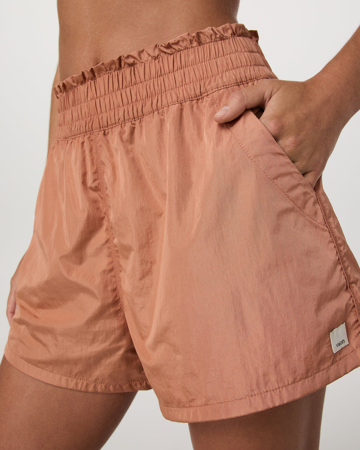 Vuori Dash Elevate Short Women's Desert Peach Fitness Shorts