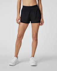 Vuori Luna Short Women's Black 2 in 1 Running Shorts