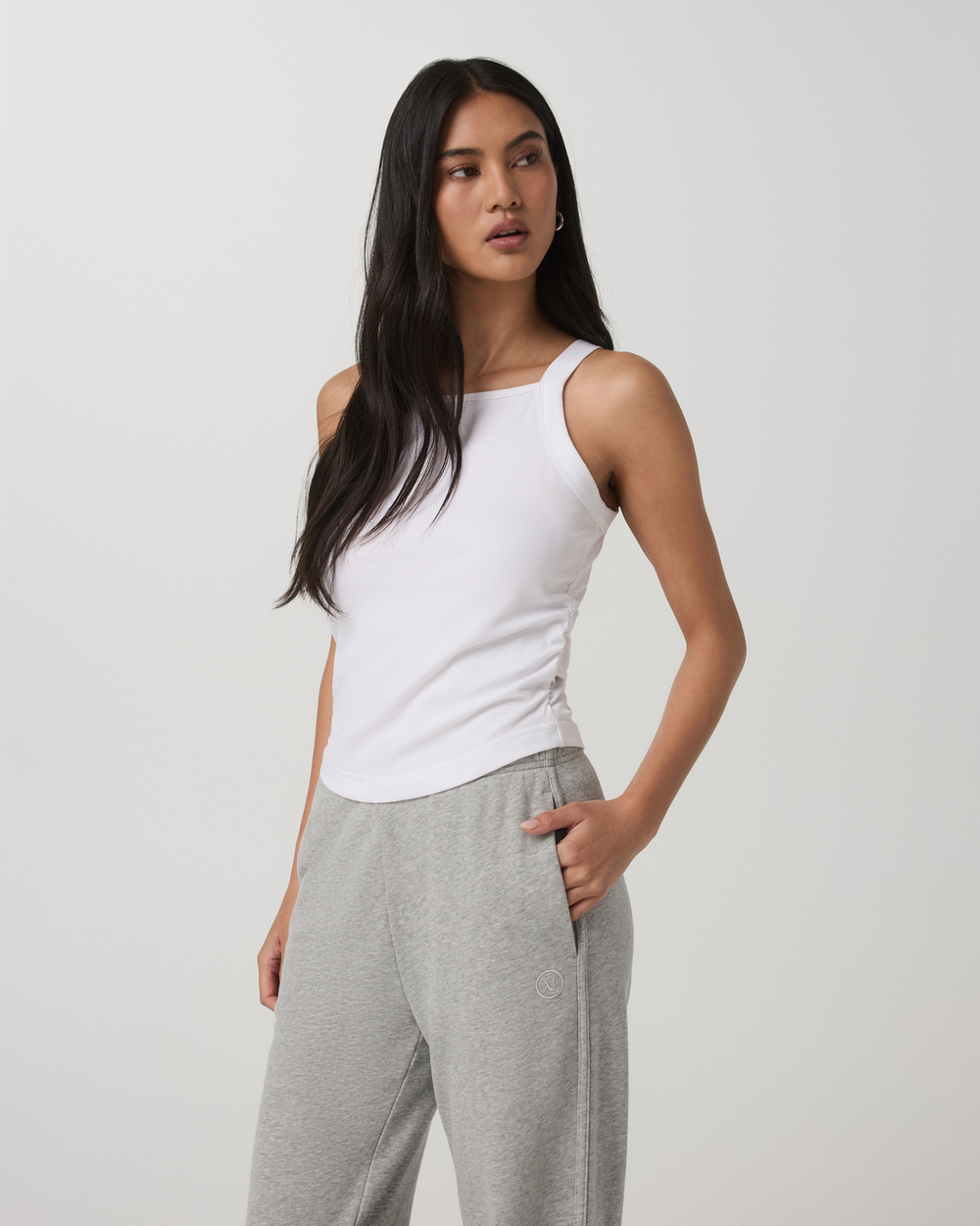 Vuori Pose Cooper Tank Women's White Square Neck Tank Top