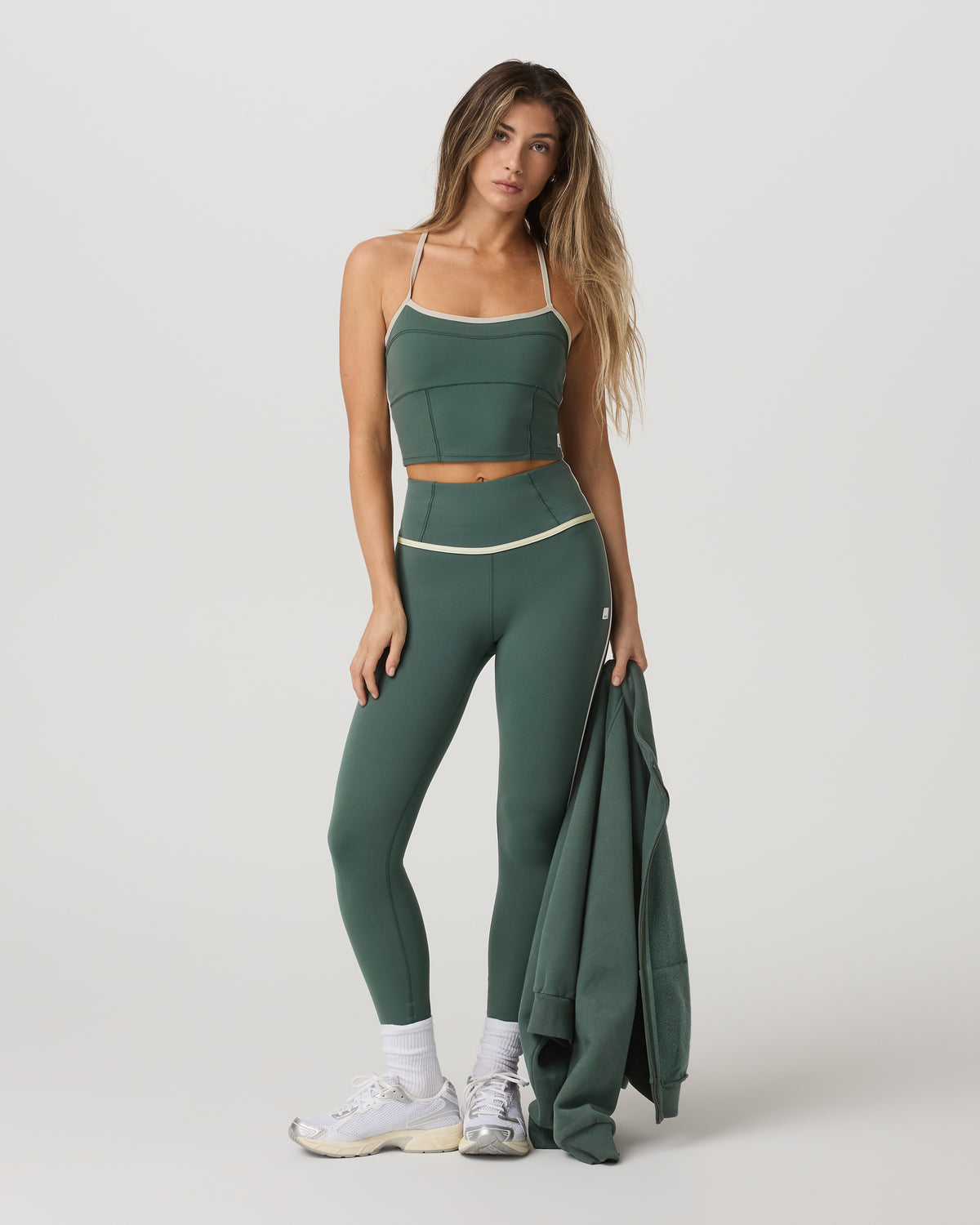 Vuori Vuori AllTheFeels™ Corset Tank Women's Agate Green Tank Top