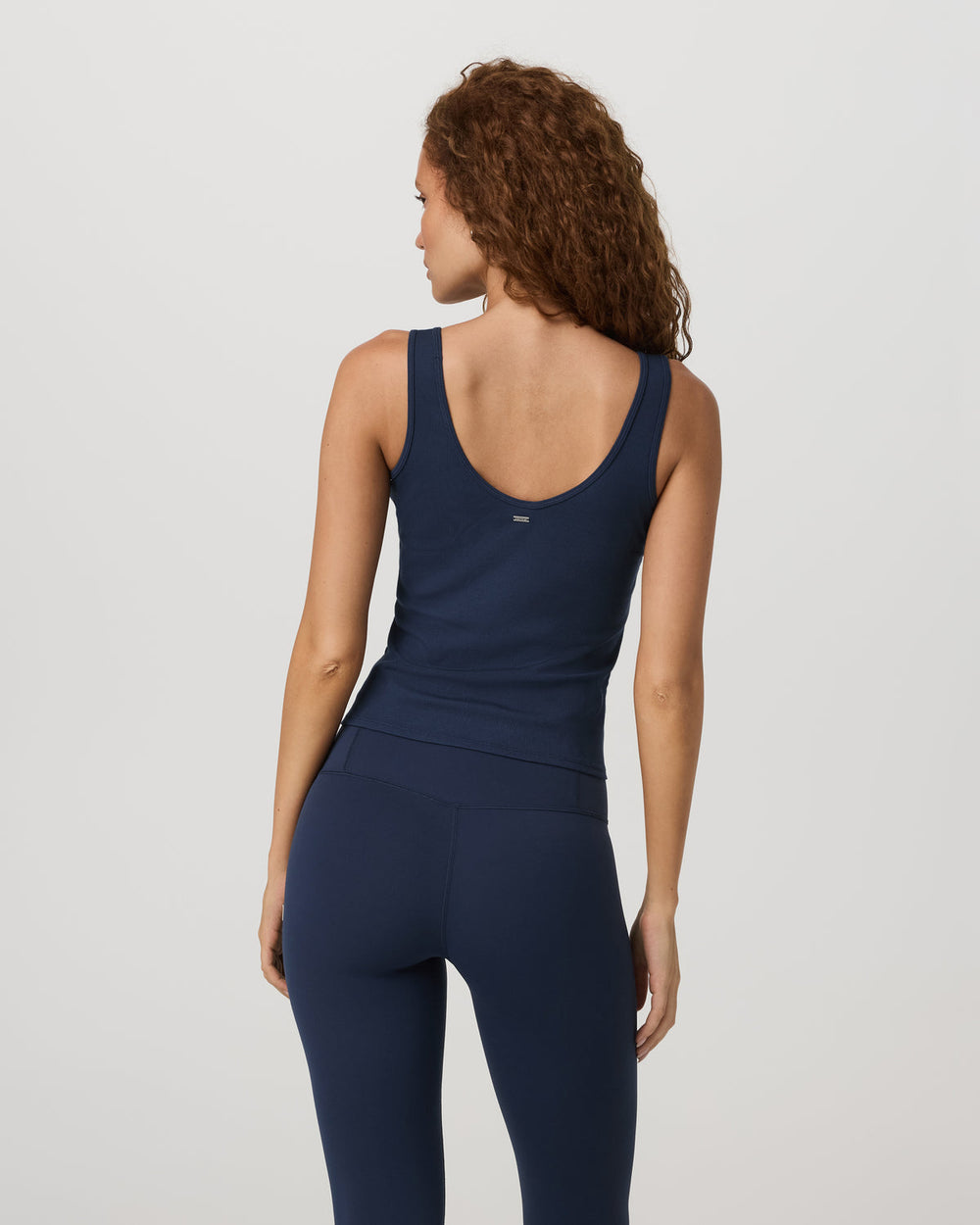 Vuori Pose Twin Tank Women's Fitted Blue Coast Tank Top