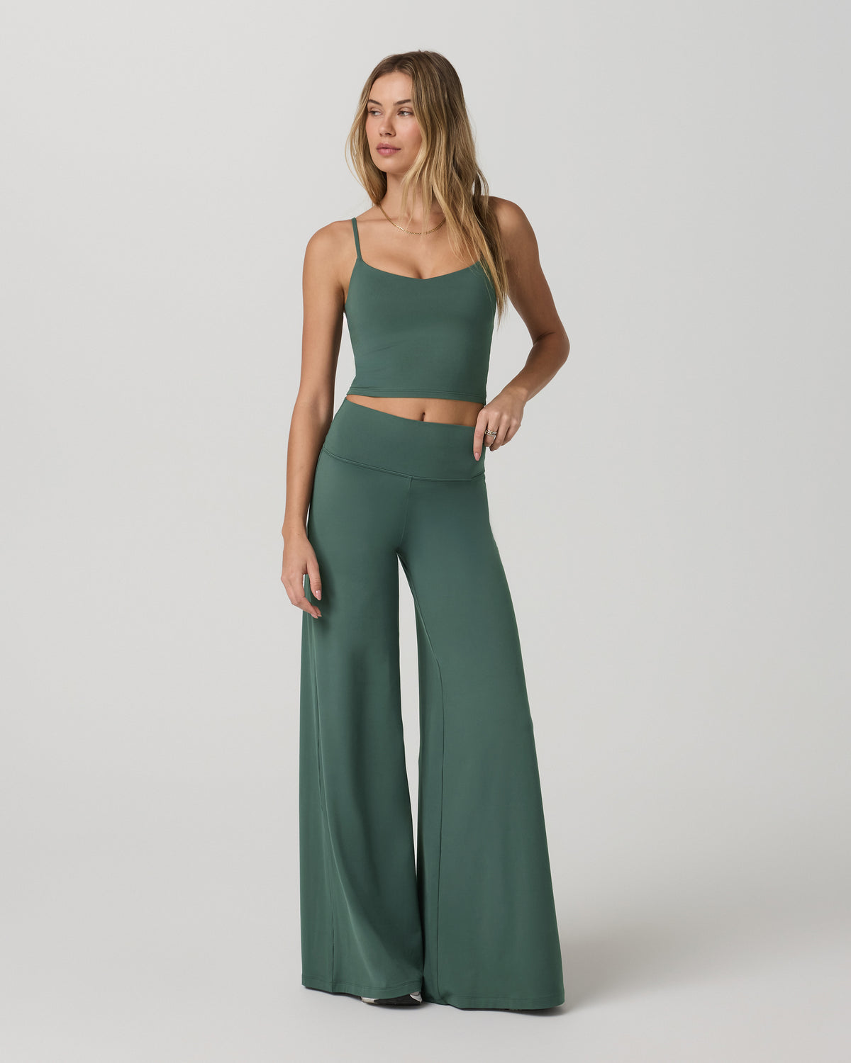 Vuori Halo Cami Women's Agate Green Performance Knit Top