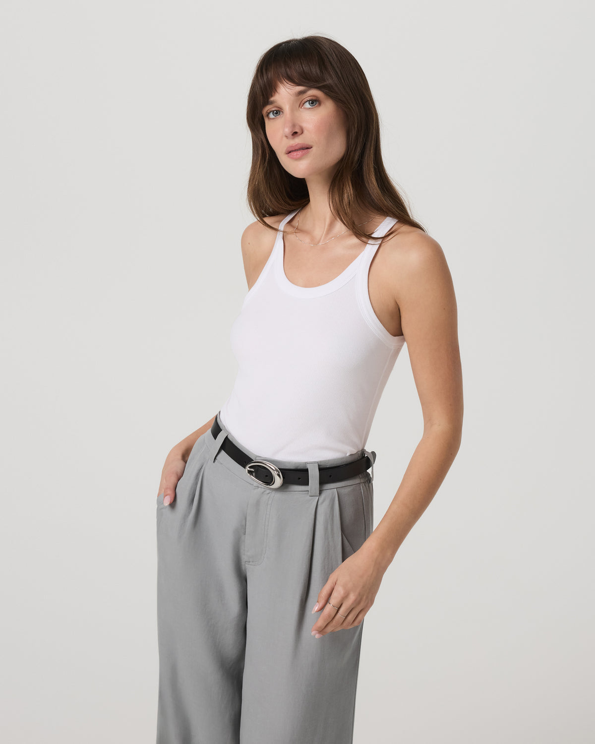 Vuori Cove Layering Tank Women's White Rib Knit Tank Top