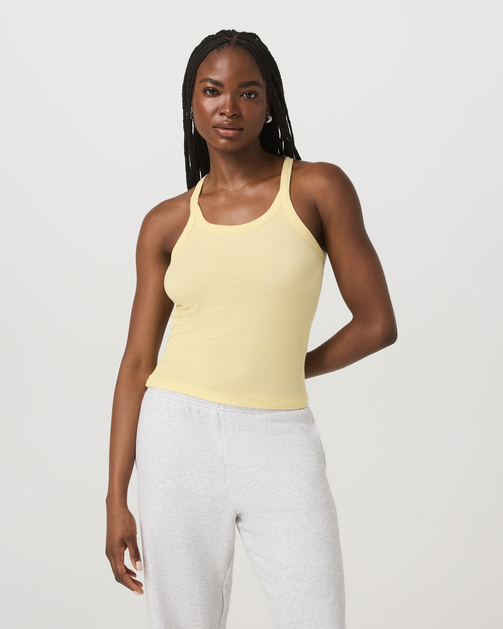Vuori Cove Layering Tank Women's Lemon Snap Heather Tank Top