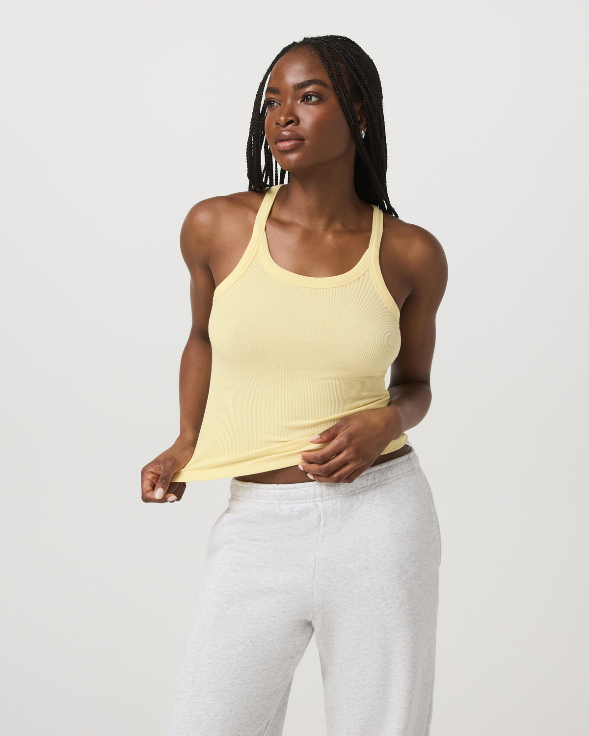 Vuori Cove Layering Tank Women's Lemon Snap Heather Tank Top