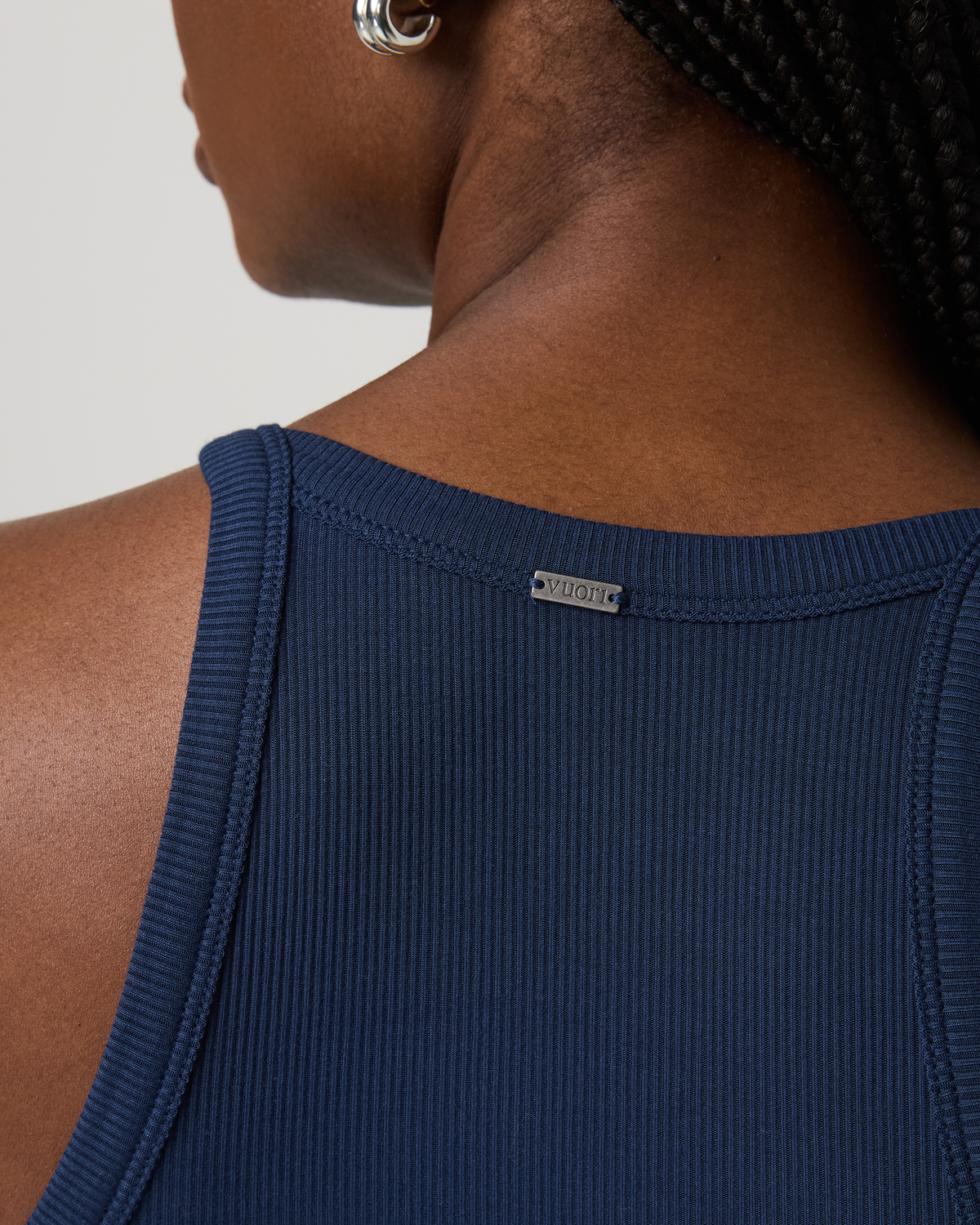 Vuori Cove Layering Tank Women's Blue Coast Rib Knit Tank Top