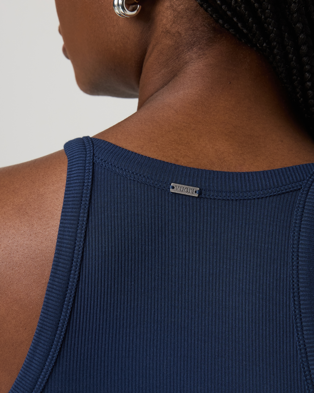 Vuori Cove Layering Tank Women's Blue Coast Rib Knit Tank Top
