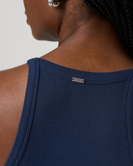 Vuori Cove Layering Tank Women's Blue Coast Rib Knit Tank Top
