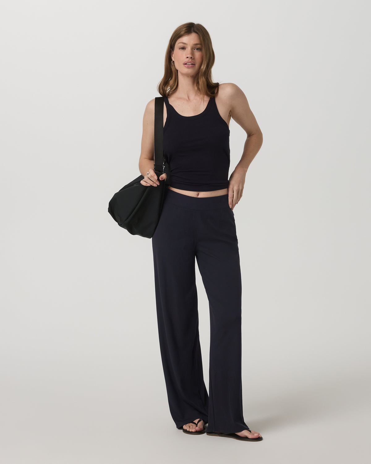 Vuori Cove Layering Tank Women's Black Rib Knit Tank Top
