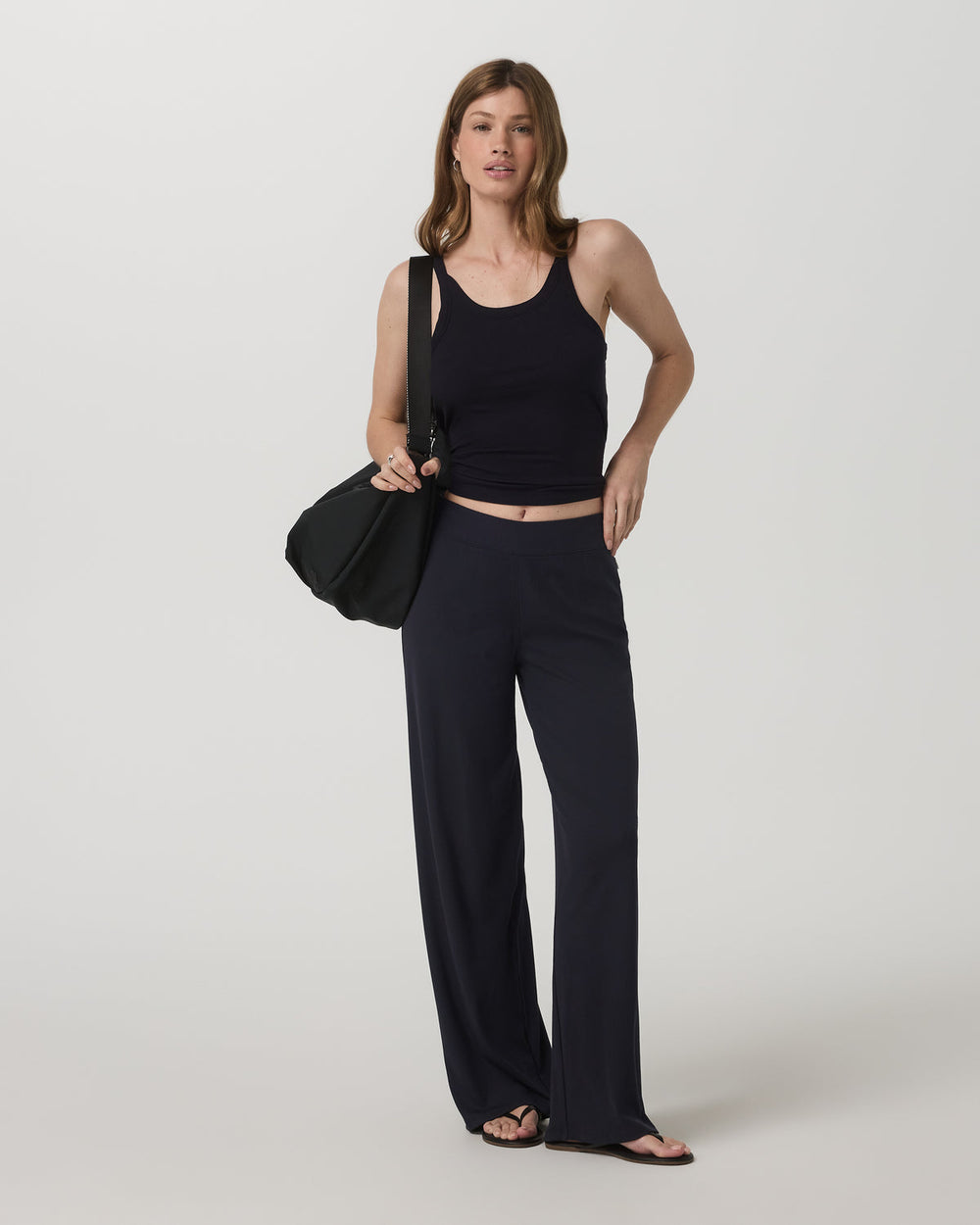 Vuori Cove Layering Tank Women's Black Rib Knit Tank Top
