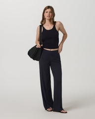 Vuori Cove Layering Tank Women's Black Rib Knit Tank Top