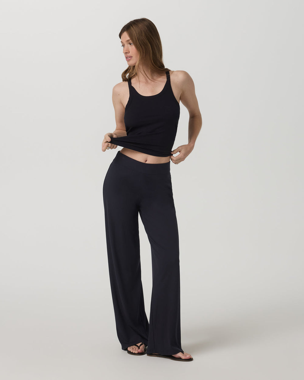 Vuori Cove Layering Tank Women's Black Rib Knit Tank Top