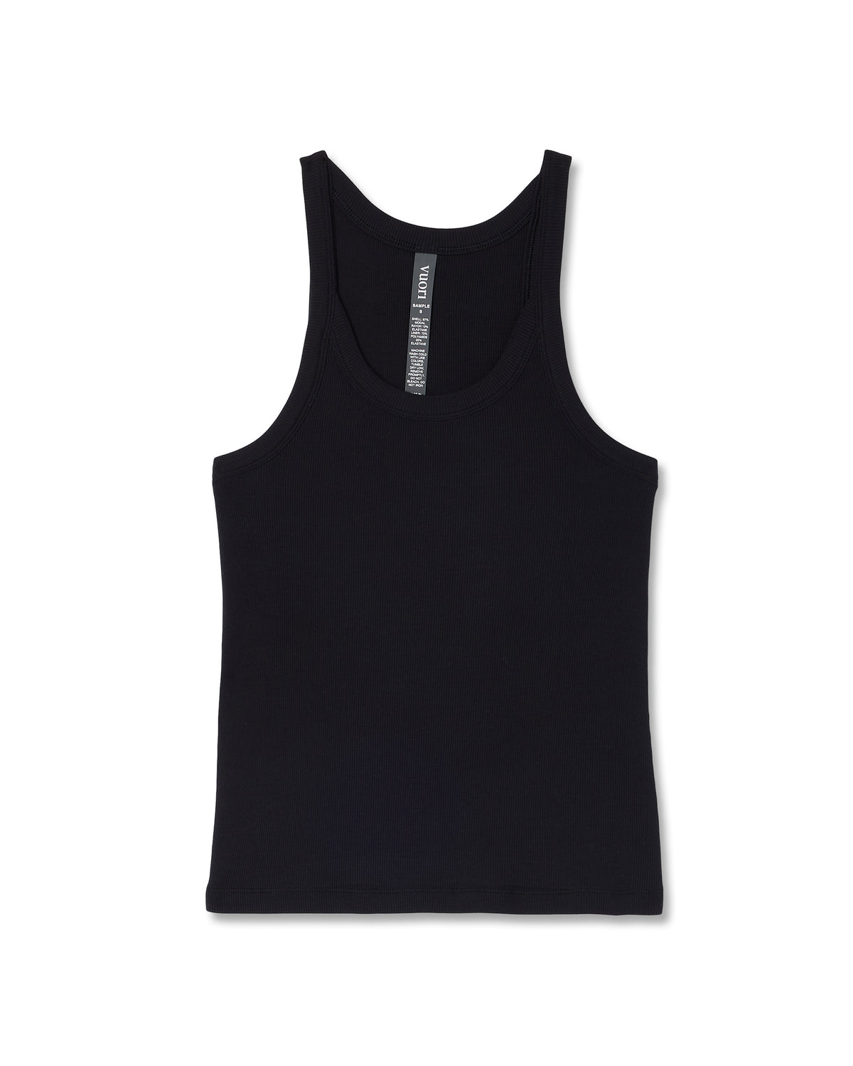 Vuori Cove Layering Tank Women's Black Rib Knit Tank Top