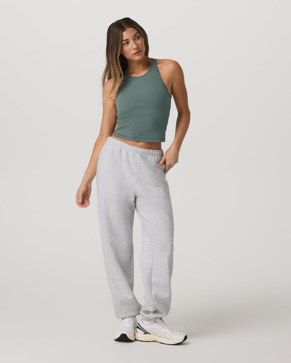 Vuori Pose Plyo Tank Women's Agate Green Performance Tank Top