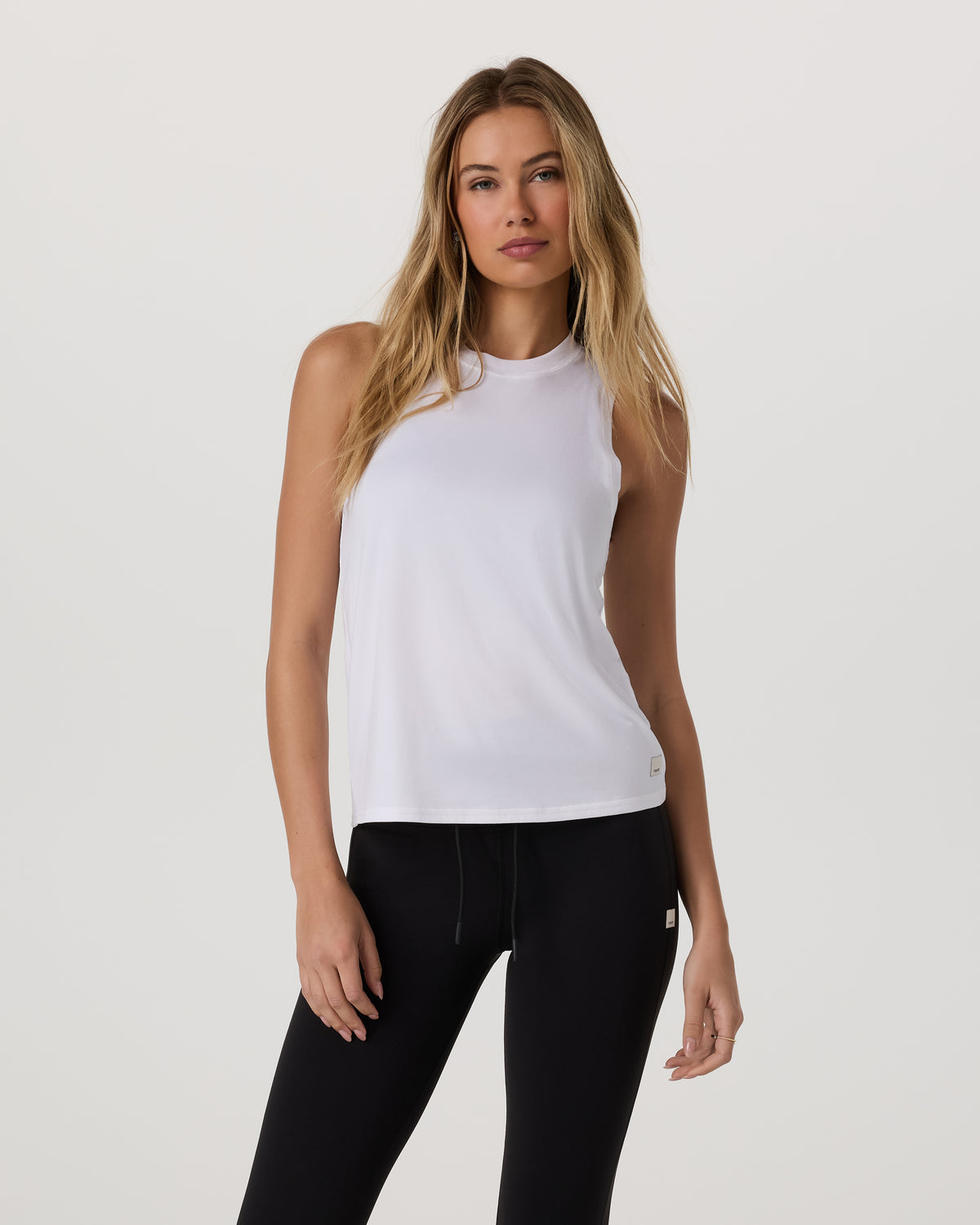 Vuori Energy Top Long Women's White Performance Tank Top