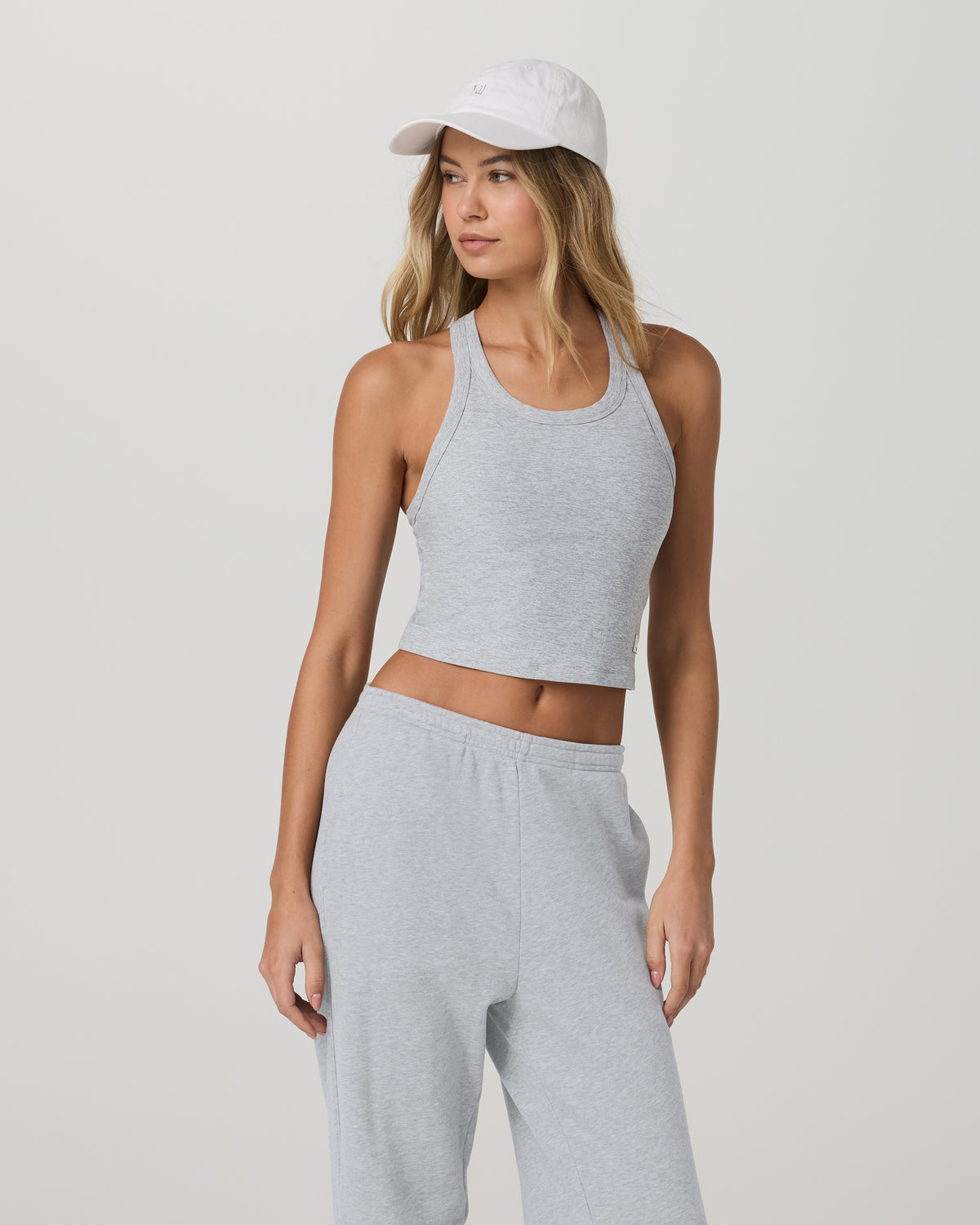 Vuori Elevation Racerback Tank Light Heather Grey