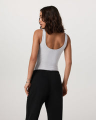 Vuori Sleeveless Halo Bodysuit Pale Grey Heather Bodysuit