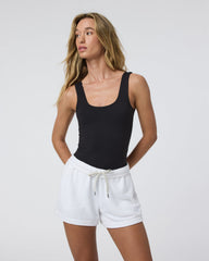 Vuori Sleeveless Halo Bodysuit Solid Black
