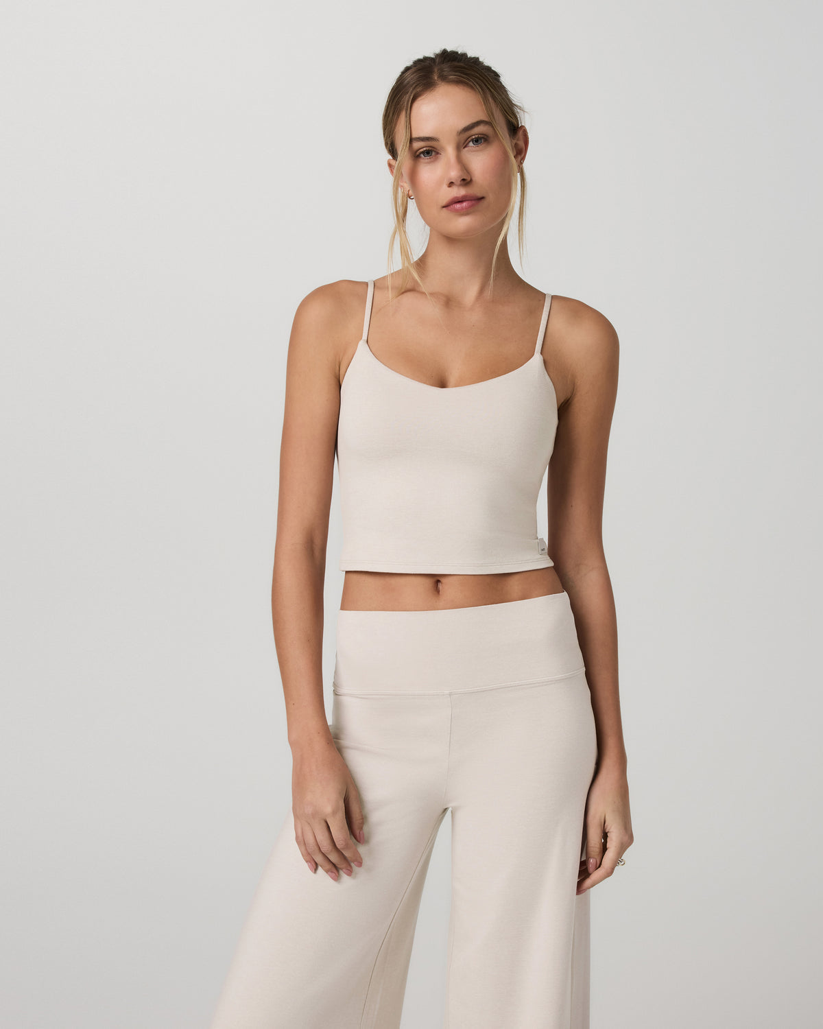 Vuori Halo Cami Women's Ecru Heather Performance Knit Top