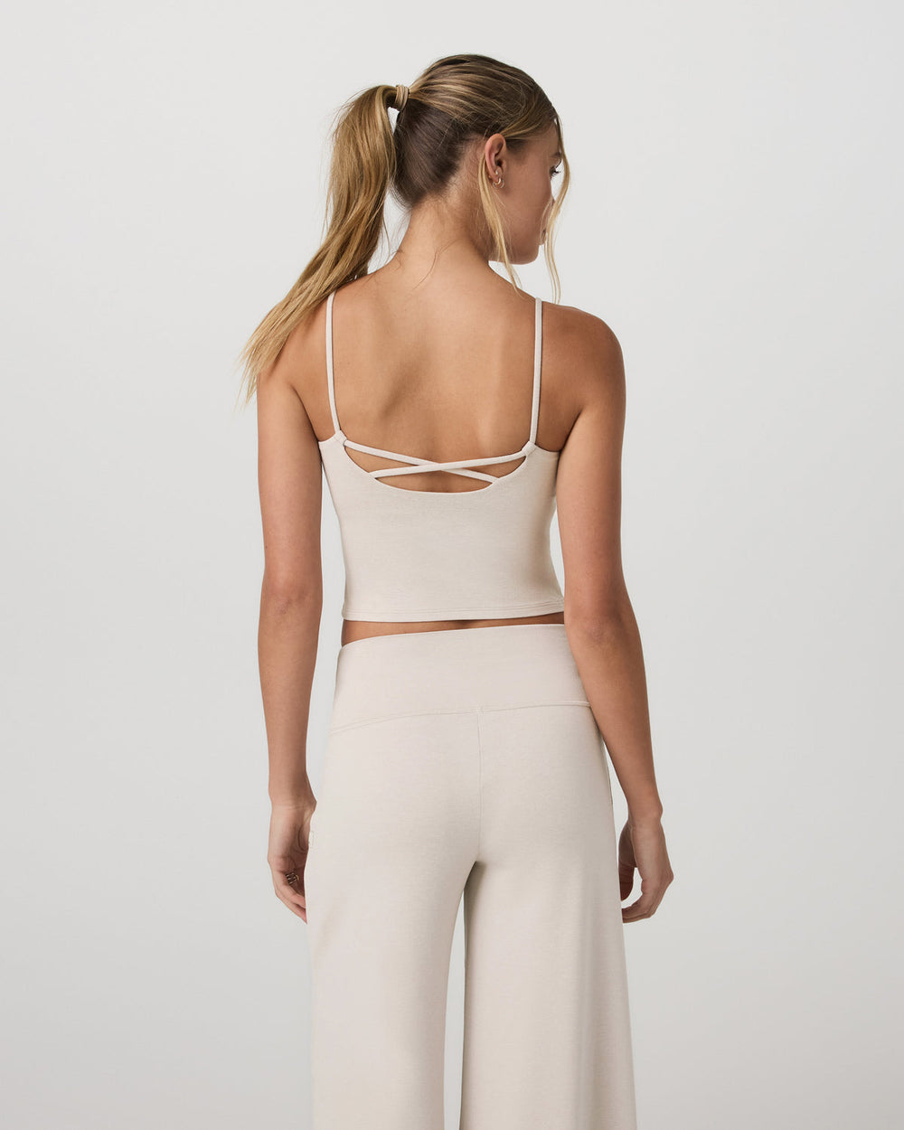 Vuori Halo Cami Women's Ecru Heather Performance Knit Top