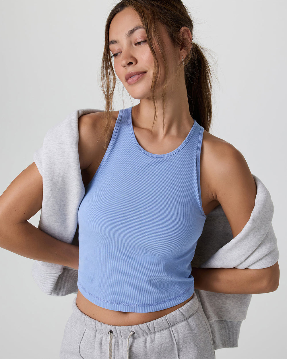 Vuori Pose Plyo Tank Women's Bluebell Rib Tank Top