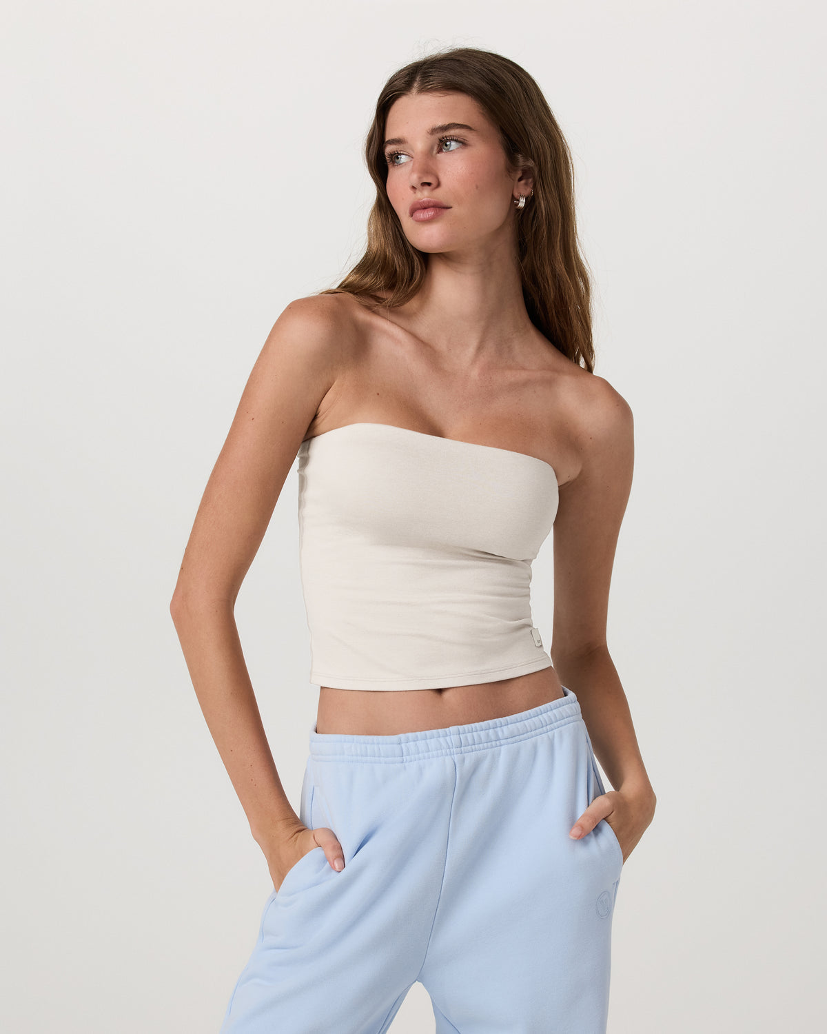 Vuori Halo Tube Top Women's Ecru Heather Tube Top