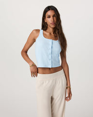 Vuori Pose Cardigan Tank Light Mist