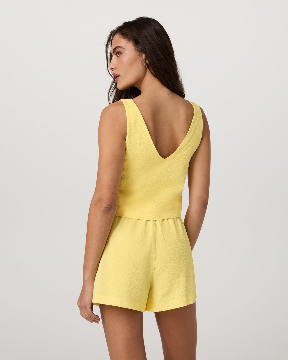 Vuori Villa Textured Crop Tank Sunlight