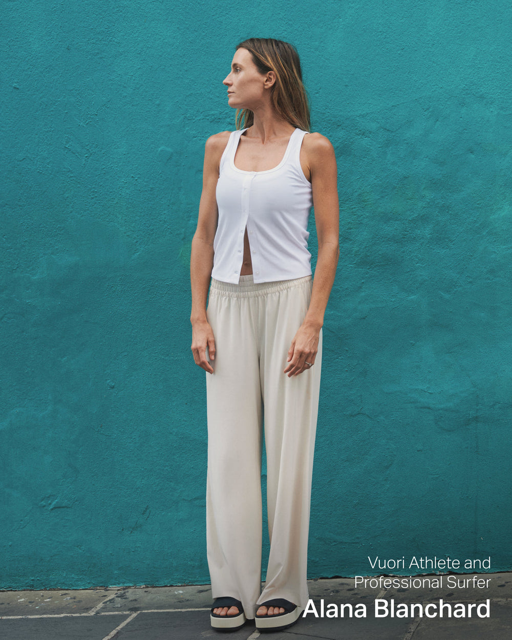 Vuori Pose Cardigan Tank White