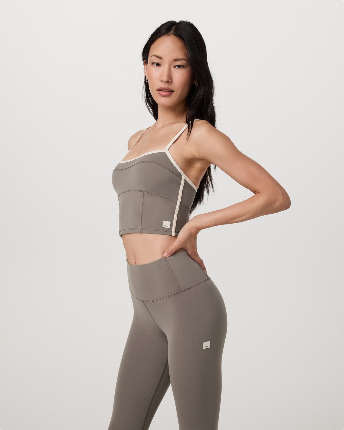 Vuori Vuori AllTheFeels™ Corset Tank Women's Smokey Taupe Top