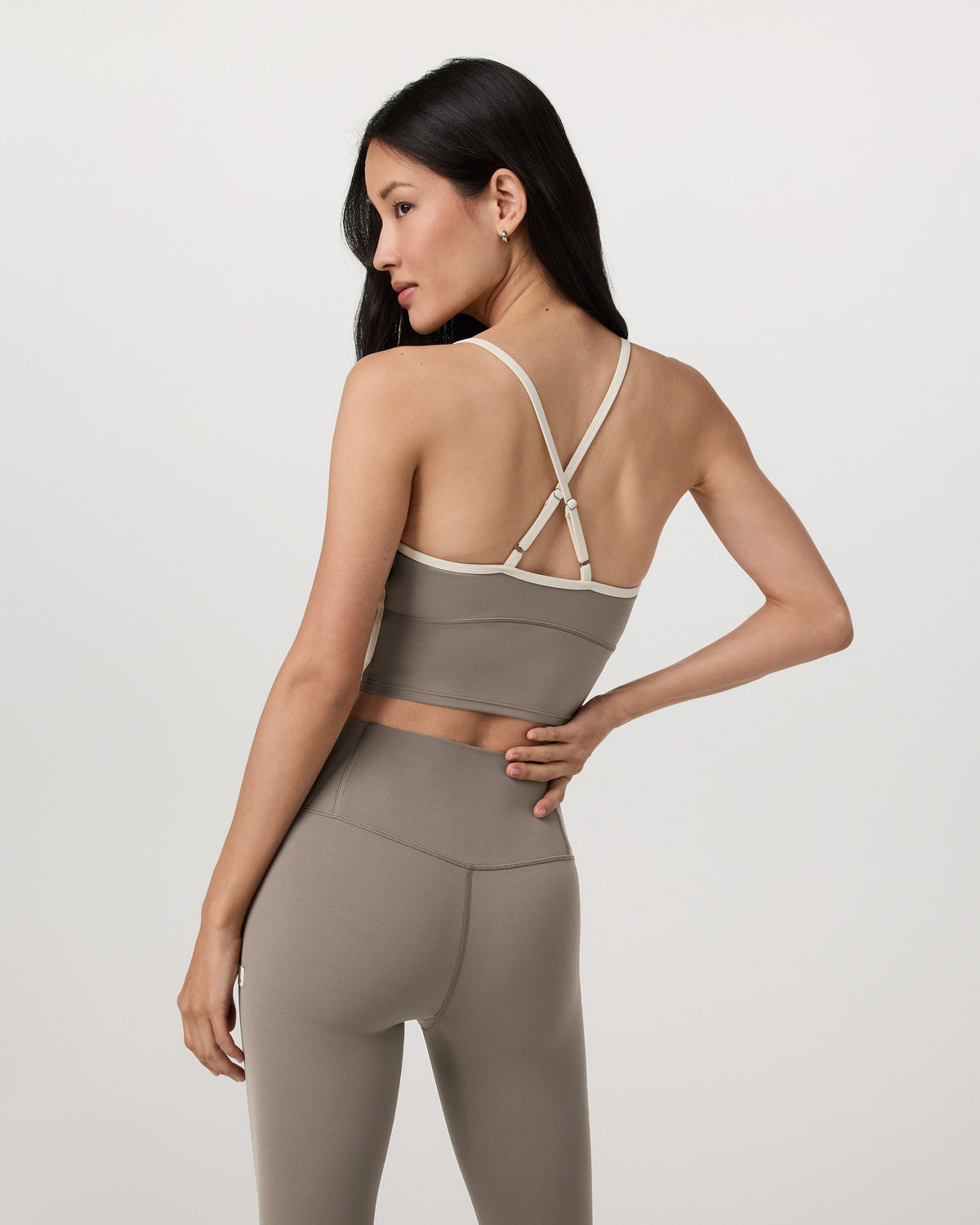 Vuori Vuori AllTheFeels™ Corset Tank Women's Smokey Taupe Top